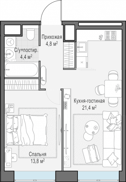 West Garden Москва — планировка 1