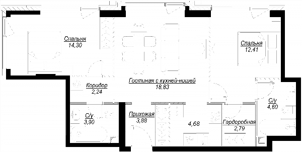 Hide Москва — планировка 3