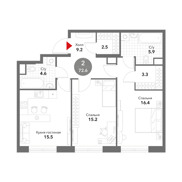 Voxhall Москва — планировка 2