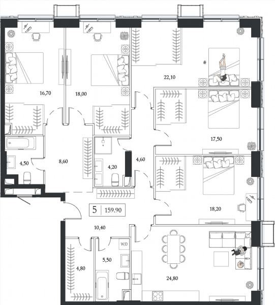 Dream Towers Москва — планировка 5