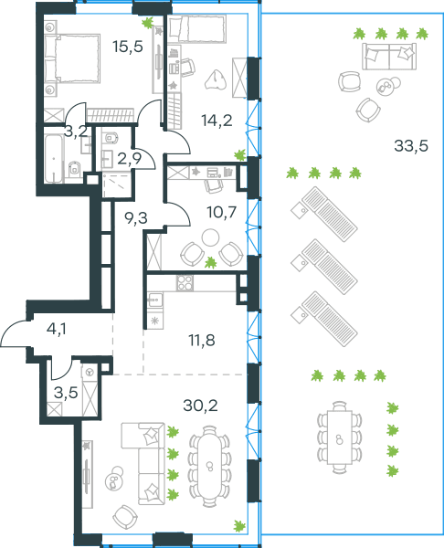 Level Причальный Москва — планировка 4