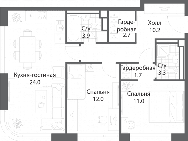 Nagatino i-Land Москва — планировка 2