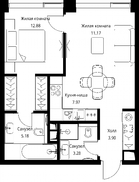 City Bay Москва — планировка 2