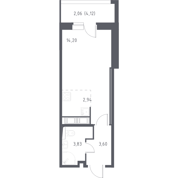 Курортный Квартал Санкт-Петербург — планировка Студия