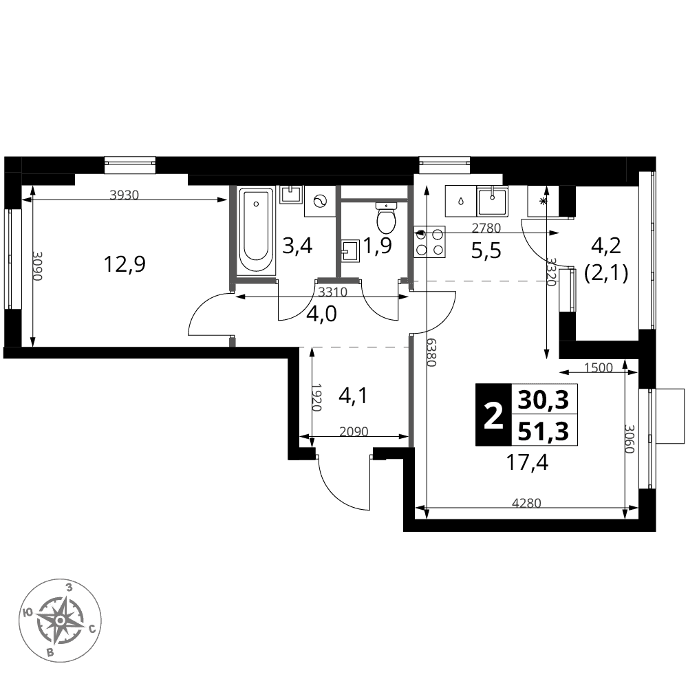 1-й Ясеневский Москва — планировка 2
