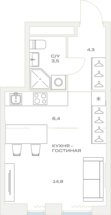Детали Москва — планировка 1