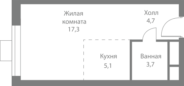 Stellar City Москва — планировка Студия