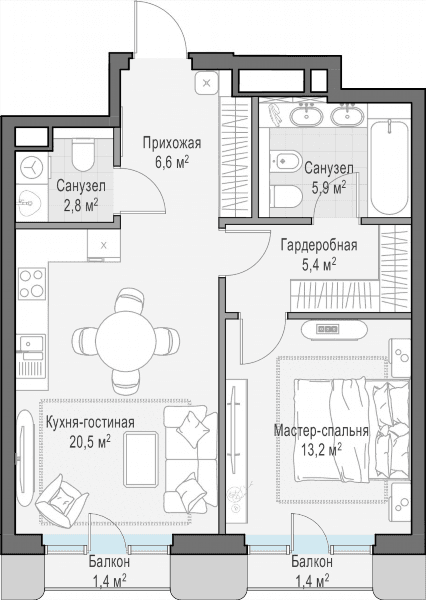 Тишинский Бульвар Москва — планировка 1