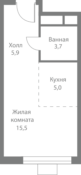 Stellar City Москва — планировка Студия