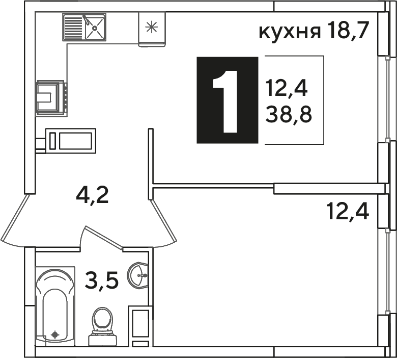 Самолёт Краснодар — планировка 1