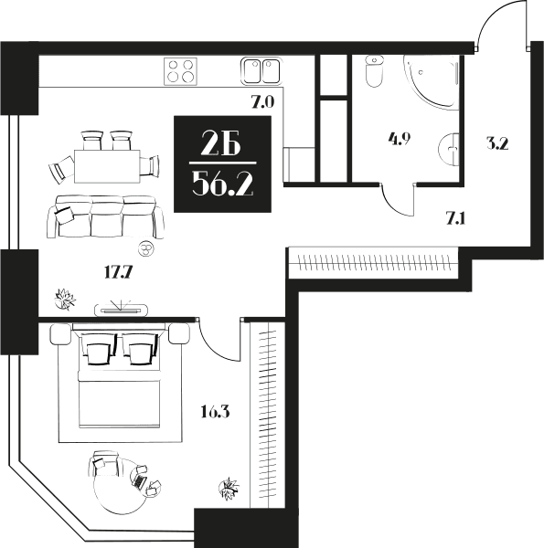 DECO Residence Москва — планировка 2