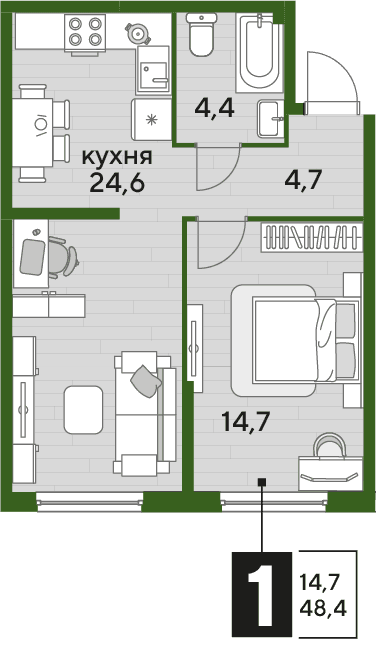 DOGMA PARK Краснодар — планировка 1