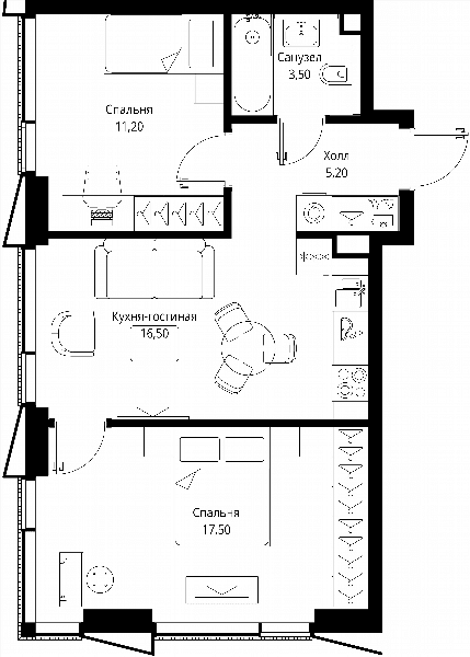 Cityzen Москва — планировка 2