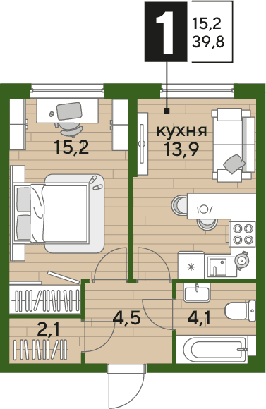 DOGMA PARK Краснодар — планировка 1