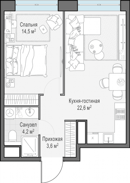 West Garden Москва — планировка 1
