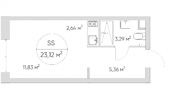 Nice loft Москва — планировка Студия