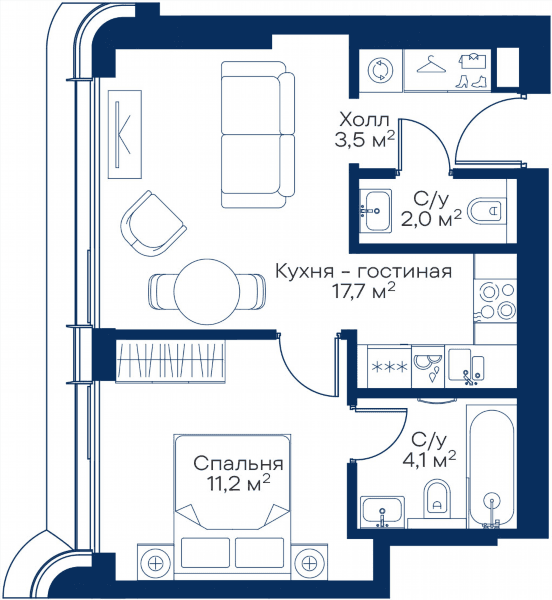 City Bay Москва — планировка 1
