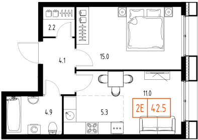 Skolkovo ONE Москва — планировка 2