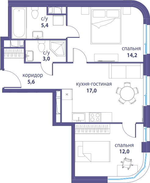 Символ, Независимость Москва — планировка 2