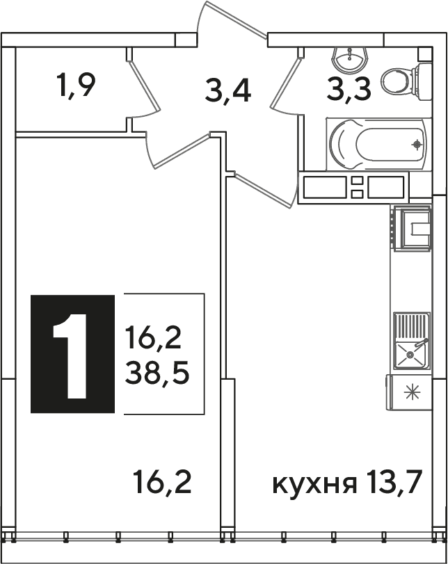 Самолёт Краснодар — планировка 1