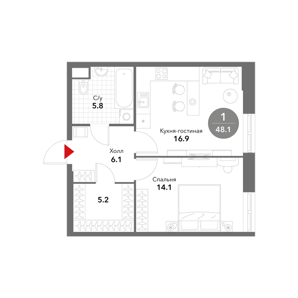 Voxhall Москва — планировка 1