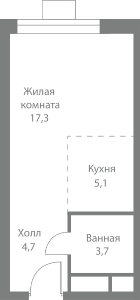 Stellar City Москва — планировка Студия