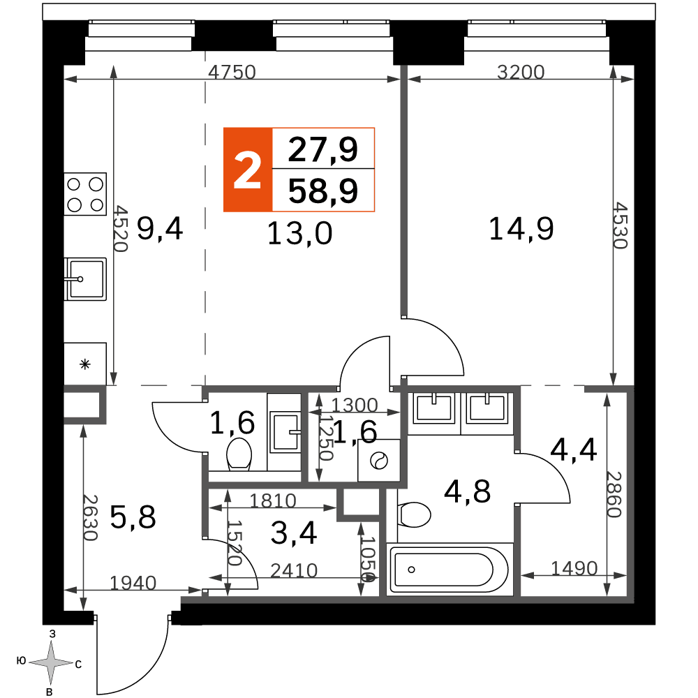 Amber City Москва — планировка 2