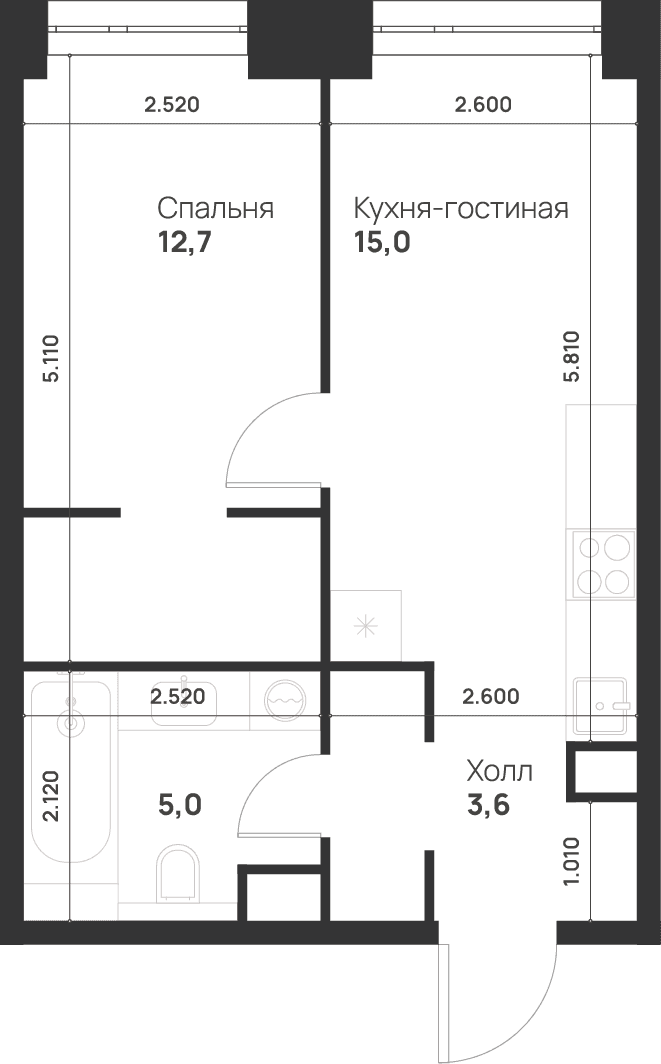 Voice Towers Москва — планировка 1
