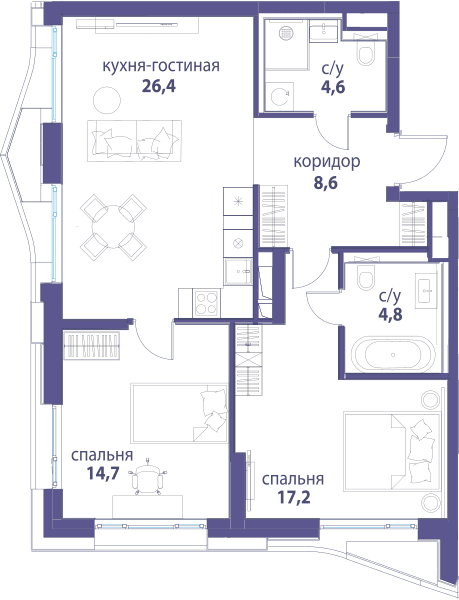 Символ, Вдохновение Москва — планировка 3
