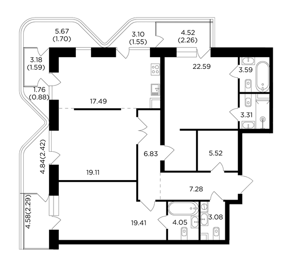 FORIVER Москва — планировка 3