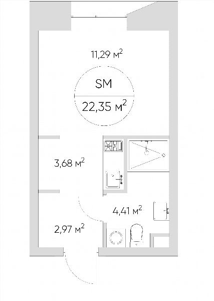 Nice loft Москва — планировка Студия