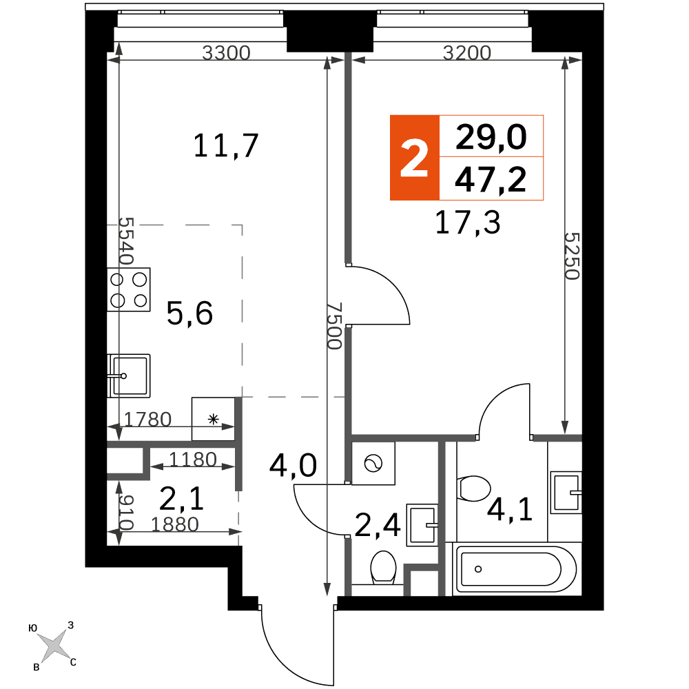 Amber City Москва — планировка 2
