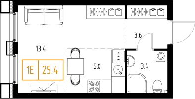 Skolkovo ONE Москва — планировка 1