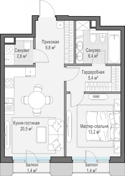 Тишинский Бульвар Москва — планировка 1