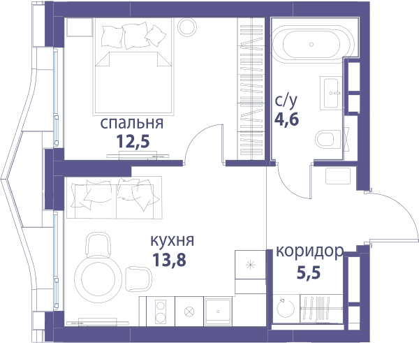 Символ, Вдохновение Москва — планировка 1