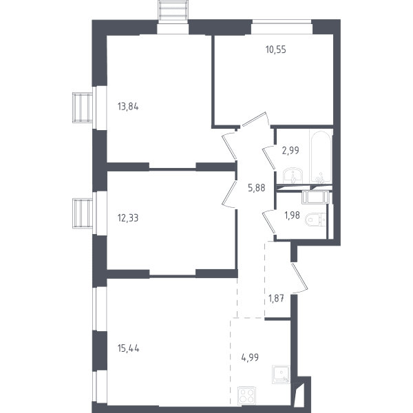 Томилино Парк Москва — планировка 3