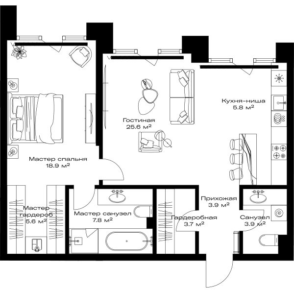 Opus-home Москва — планировка 1