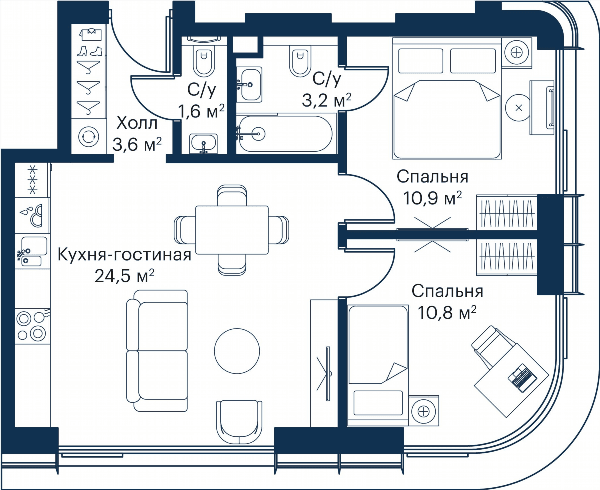 City Bay Москва — планировка 2