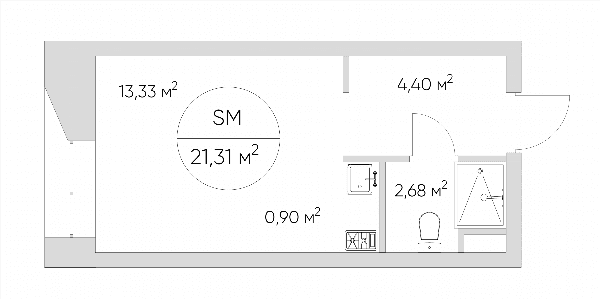 Nice loft Москва — планировка Студия