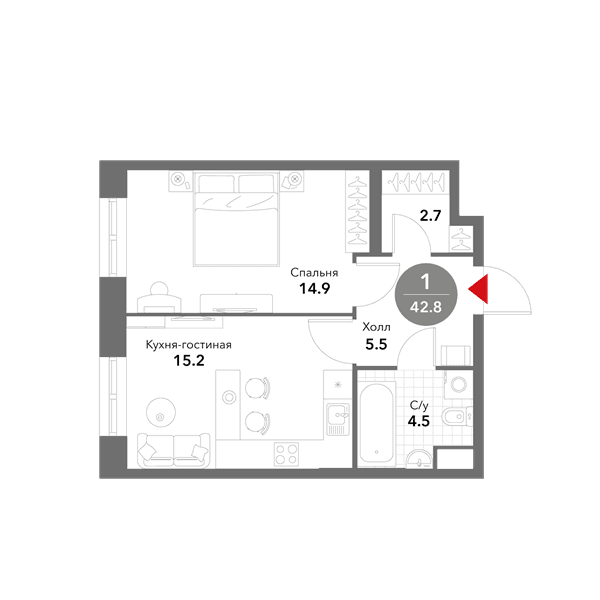 Voxhall Москва — планировка 1