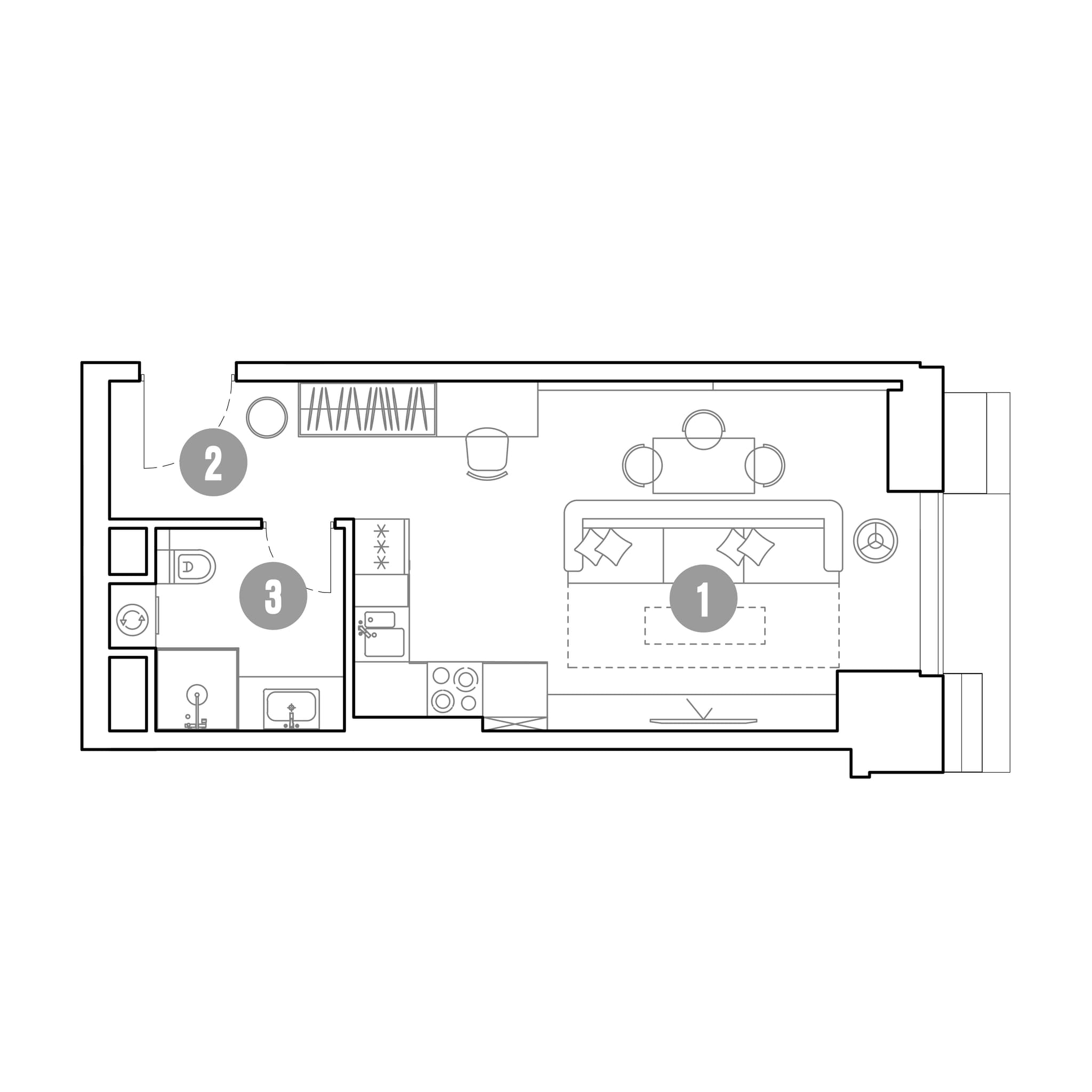 МИРАПОЛИС Москва — планировка Студия