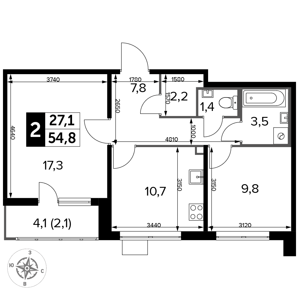 1-й Лермонтовский Люберцы — планировка 2
