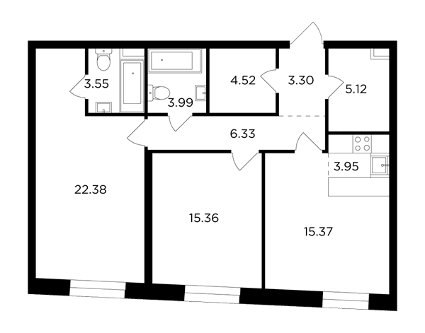 FORIVER Москва — планировка 3