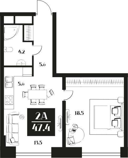 DECO Residence Москва — планировка 2