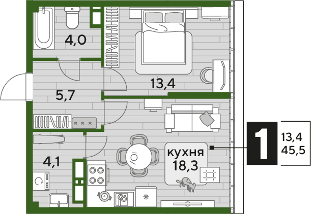 DOGMA PARK Краснодар — планировка 1