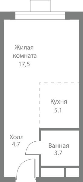 Stellar City Москва — планировка Студия