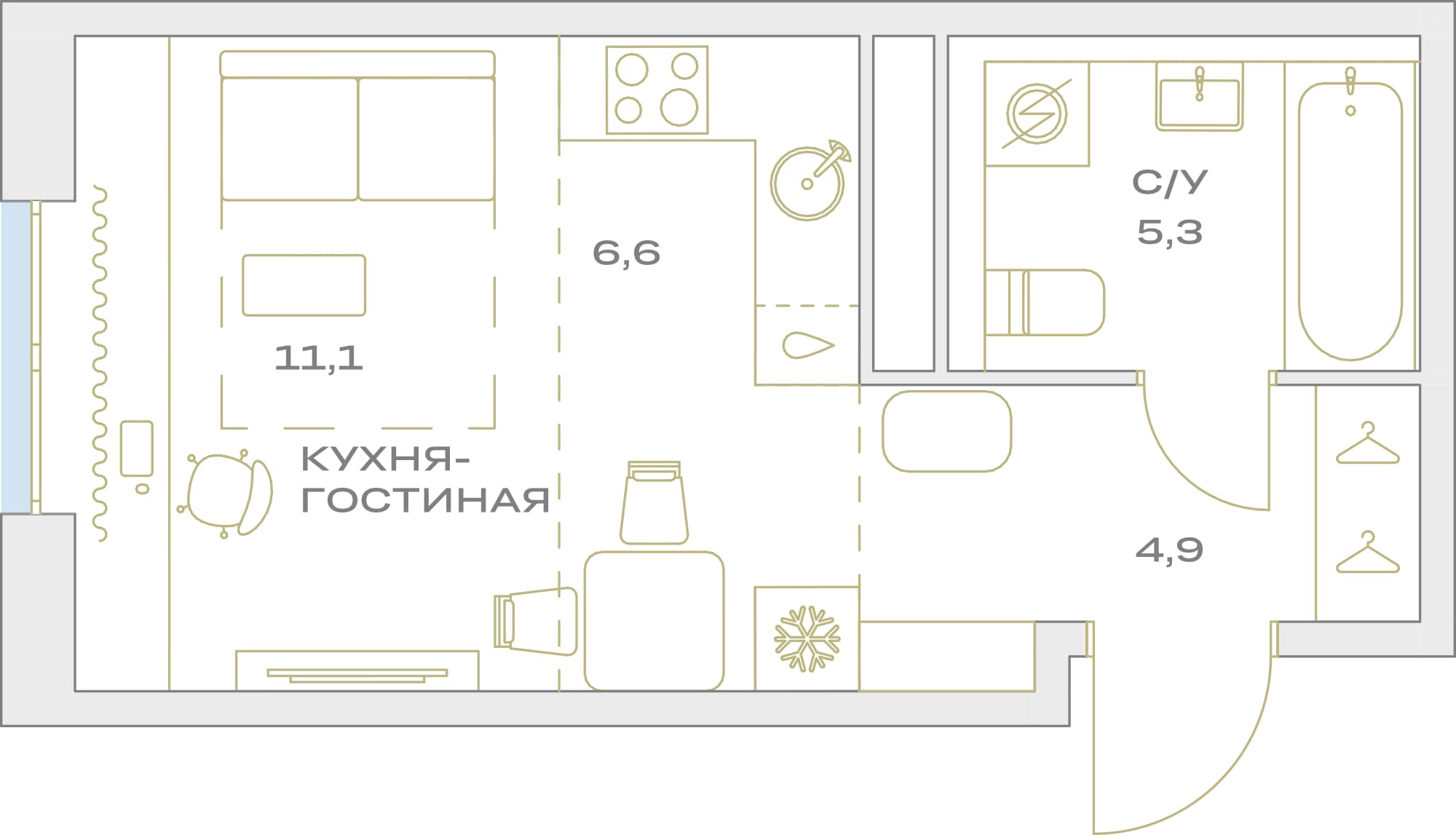 Детали Москва — планировка 1