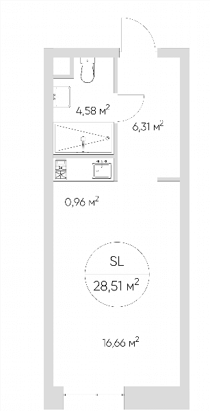 Nice loft Москва — планировка Студия