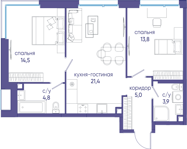 Остров, Остров.6 Москва — планировка 2