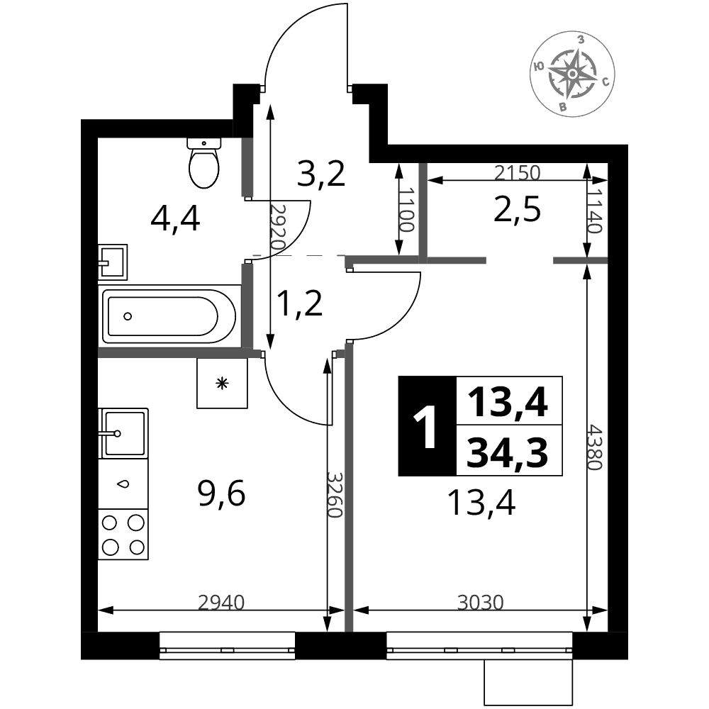 1-й Ясеневский Москва — планировка 1